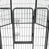 40" Dog Pet Playpen Heavy Duty Metal Exercise Fence Hammigrid 8 Panel Silver - As pic