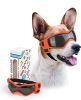 Dog Goggles Small Breed; Easy Wear Small Dog Sunglasses; Adjustable UV Protection Puppy Sunglasses for Small to Medium Dog - Orange