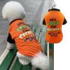 Pet Cotton Clothes for Cats and Dogs in Summer English Print Pet Dog Clothes Tank Top T-shirt in Summer - Orange bone - M