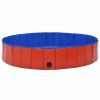 Pet Dog Bath Foldable Dog Swimming Pool PVC - Red - 63"x11.8"