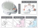 Pet Life 'Gyrater' Swivel Travel Silicone Massage Grooming Pet Brush - Default