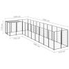 Dog Kennel Black 78.1 ftÂ¬â‰¤ Steel - Black