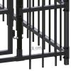 Outdoor Dog Kennel Steel 119 ftÂ¬â‰¤ - Black