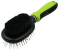 Pet Life Flex Series 2-in-1 Dual-Sided Pin and Bristle Grooming Pet Brush - Green