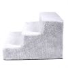 3 Steps Pet Stairs for Dogs and Cats  - white