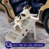 4 Step Anti-Slip Collapsible Plastic Pet Stairs Ladder For Small Dog and Cats - Beige - Pet