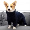 Warm Dog Cotton Coat/Sweater; Cold-Proof Clothes For Medium Large Dog; Dog Cotton Coat For Winter - Navy Blue - M