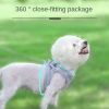 Soft and Warm Dog Harness and Leash Set - Winter Plush Dog Vest Harness with Reflective Bands - Set: grey - S