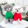 Christmas Pet Hoodie With Santa Claus Pattern For Dog & Cat; Festive Dog Hoodie; Warm Cat Sweater - Emerald Green - M