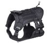 Tactical Dog Harness For Small Medium Large Dog; Dog Harness Vest With Soft Padded And D-Ring Collar - Grey - M