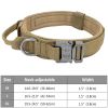 Tactical Pet Collar; Dog Collar With Handle; Military Heavy Duty Dog Collars For Medium Large Dogs - Khaki - L