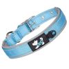 Pet dog collar; diving cloth reflective nylon collar; medium and large dog collar - Color ribbon: pink - M 2.5*(38-48)CM