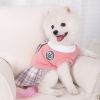 Sweet Bowknot Dog Sweater Dress; Winter Warm Pet Clothes; Costume For Small Medium Large Dog & Cat - Pink - S