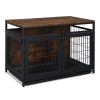 37.4 "Furniture Dog Cage, Super Sturdy Dog Cage, Dog Crate for Small/Medium Dogs, Three door and Three lock, Anti-chew Features, Pet Crate furniture,