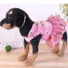 New Year Dog Dress; Festive Pet Dress; Floral Dog Costumes; Pet Clothes For Small Medium Dogs & Cats - Pink - S