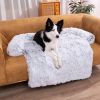 Pet Sofa; Warm Plush Pet Cushion For Indoor Dogs & Cats; Dog Blanket; Washable Pet Bed - Dark Grey - S