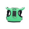 dog harness set; with leas frog leash pet mesh breathable small dog chest back retractable dog leash pet harness - Green frog+traction rope - M