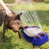 Summer Dog Water Play Sprinkler; Outdoor Pet Bath Toy; Dogs Drinking Fountains For Garden - Yellow