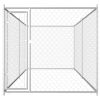 Outdoor Dog Kennel 150.4"x75.6"x72.8" - Silver