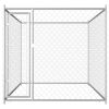 Outdoor Dog Kennel 76"x76"x72.8" - Silver