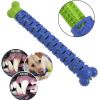 Dog Toothbrush Durable Dog Chew Toy Stick Soft Rubber Tooth Cleaning Point Massage Toothpaste Pet Toothbrush Molar Pet Supplies - Blue