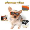 Dog Goggles Small Breed; Easy Wear Small Dog Sunglasses; Adjustable UV Protection Puppy Sunglasses for Small to Medium Dog - Black