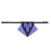 wedding suit dog collar pet saliva towel dog wedding triangle scarf - Blue and black triangle scarf collar set - L