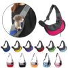 Pet Puppy Carrier S/L Outdoor Travel Dog Shoulder Bag Mesh Oxford Single Comfort Sling Handbag Tote Pouch - Dark Blue - S