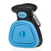 Dog Pet Travel Foldable Pooper Scooper With 1 Roll Decomposable bags Poop Scoop Clean Pick Up Excreta Cleaner - BLUE - S