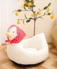 Cartoon Animals Shape Cute  Duck Cat Bed With Summer Mat Round Cat House Kennel Cushion Four Seasons Universal  - White Duck - L 55x45 cm