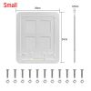 Foldable Plastic Pet Dog Cat Flap Door Pet Screen Dog Fence Home Automatic Flap Door - White - S 24x29 cm