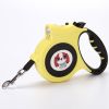 Retractable Dog Leash with Anti-Slip Handle for small medium dog; 16.4ft Dog Walking Leash for Small Medium Dogs up to 55lbs - Light yellow - 16.4ft