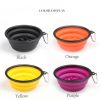 Portable Pet Feeder Travel Foldable Pet Dog Bowl Silicone Collapsible Slow 350ml/1000ml Feeding Bowl  - Yellow - Diameter 18 cm