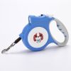 Retractable Dog Leash with Anti-Slip Handle for small medium dog; 16.4ft Dog Walking Leash for Small Medium Dogs up to 55lbs - blue - 16.4ft