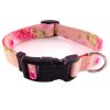 Pet supplies Digital printing Pet collar Bohemian collar Ethnic dog collar - Pink roses - L:2.5*65cm collar