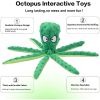 Plush Octopus Soft Dog Stuffed For DogChew Toys Interactive Dog Supplies Fleece Dog Squeaky Toys - Green