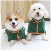 Pet Bath Towel For Dog & Cat; Microfiber Dog Bathrobe; Absorbent Cat Towel; Quick Dry Pet Bathrobe - Coffee - L