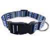 Pet supplies Digital printing Pet collar Bohemian collar Ethnic dog collar - Bohemian blue - L:2.5*65cm collar