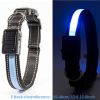 Solar And USB Rechargeable Light Up Pet Collar Waterproof LED Dog & Cat Collars For Night Walking - Blue - M