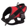 Dog Harness; large dog training tactical chest strap; K9 pet chest strap; vest type reflective dog rope; explosion-proof impulse traction - Red - XL