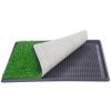 Puppy Dog Pet Potty Training Pee Grass Pad Mat House Toilet Indoor - green