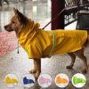 large and small dog raincoat cloak type reflective strip pet raincoat windproof rainproof dog hooded raincoat - Pink - M (2-3 kg)