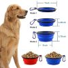 Portable Pet Feeder Travel Foldable Pet Dog Bowl Silicone Collapsible Slow 350ml/1000ml Feeding Bowl  - Orange - Diameter 18 cm