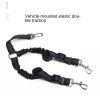 Dog Double Leashes - No Tangle Dog Leash Coupler; Comfortable Shock Absorbing Reflective Bungee Lead for Nighttime Safety - grey