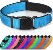 Reflective Dog Collar; Soft Neoprene Padded Breathable Nylon Pet Collar Adjustable for Medium Dogs - Sky Blue - Small (Pack of 1)