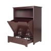 Pet Feeder Station with Storage; Made of MDF and Waterproof Painted; Dog and Cat Feeder Cabinet with Stainless Bowl - as Pic