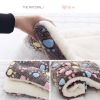 Cat dog sleeping mat warm thickened Sleeping pad blanket;  dog house warm mattress pet cushion - Cappuccino bear - No.7 89*68cm