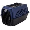 24in Hard-Sided Plastic Cat Dog Kennel Pet Carrier Crate 2-Door Topload Blue - Blue, Black