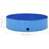 Pet Dog Bath Foldable Dog Swimming Pool PVC - Blue - 47.2"x11.8"