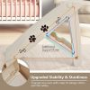 4 Step Anti-Slip Collapsible Plastic Pet Stairs Ladder For Small Dog and Cats - Beige - Pet